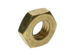 Metric, Hexagon Half Nut, Din 439, Brass