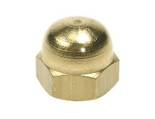 Metric Dome Nut, Din 1587, Brass